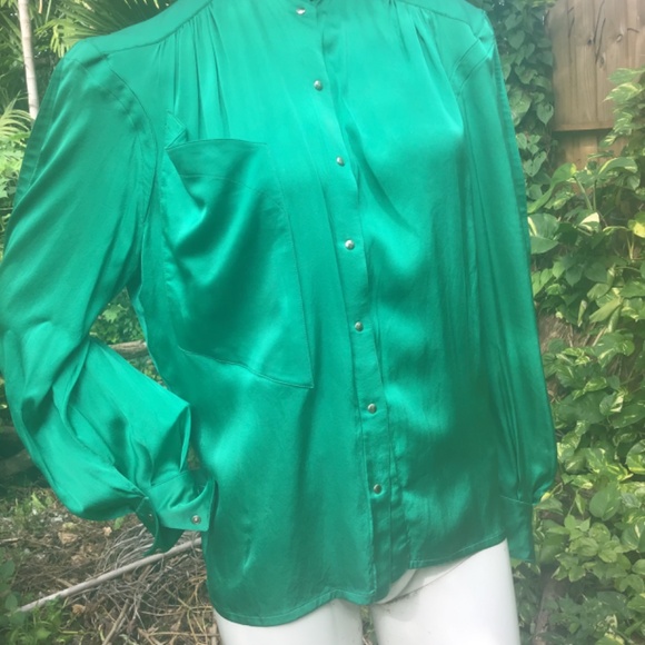 Vintage Thierry Mugler silk Blouse - Picture 2 of 9